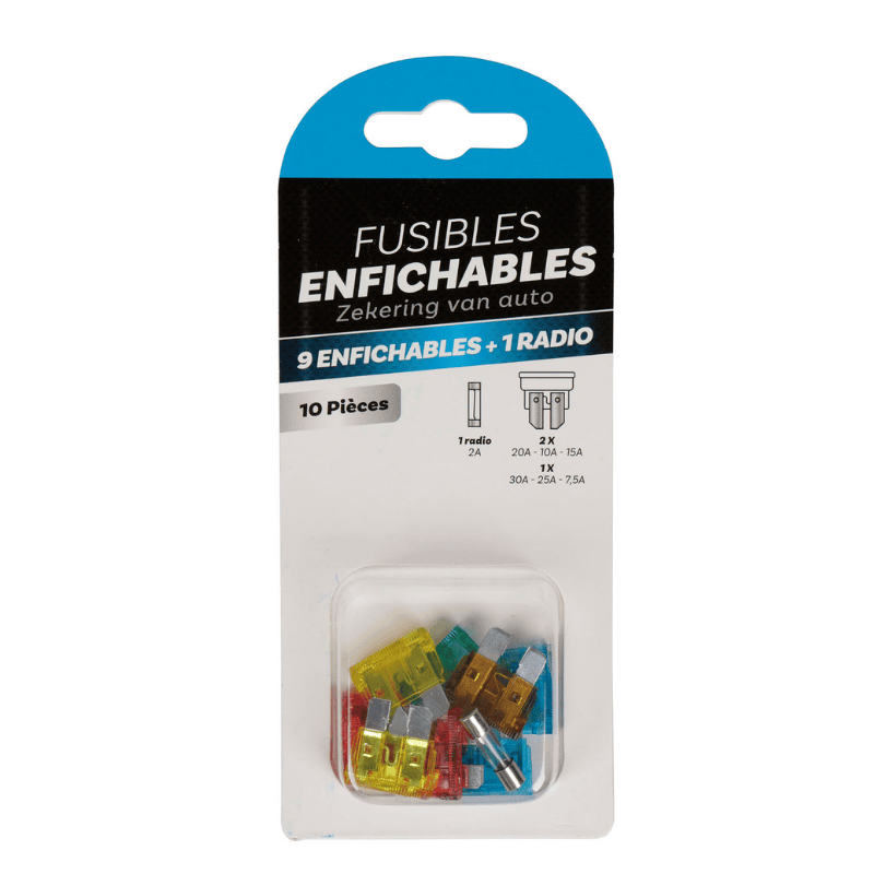 ASSORTIMENT 9 FUSIBLES ENFICHABLES + 1 RADIO