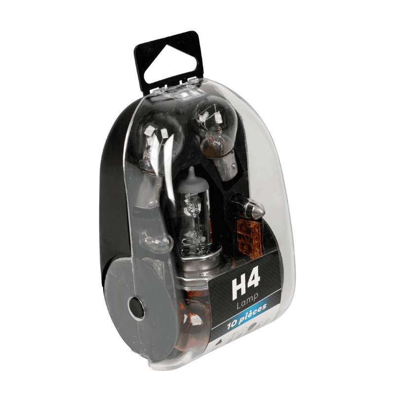 COFFRET 10 AMPOULES VOITURE H4 STANDARD