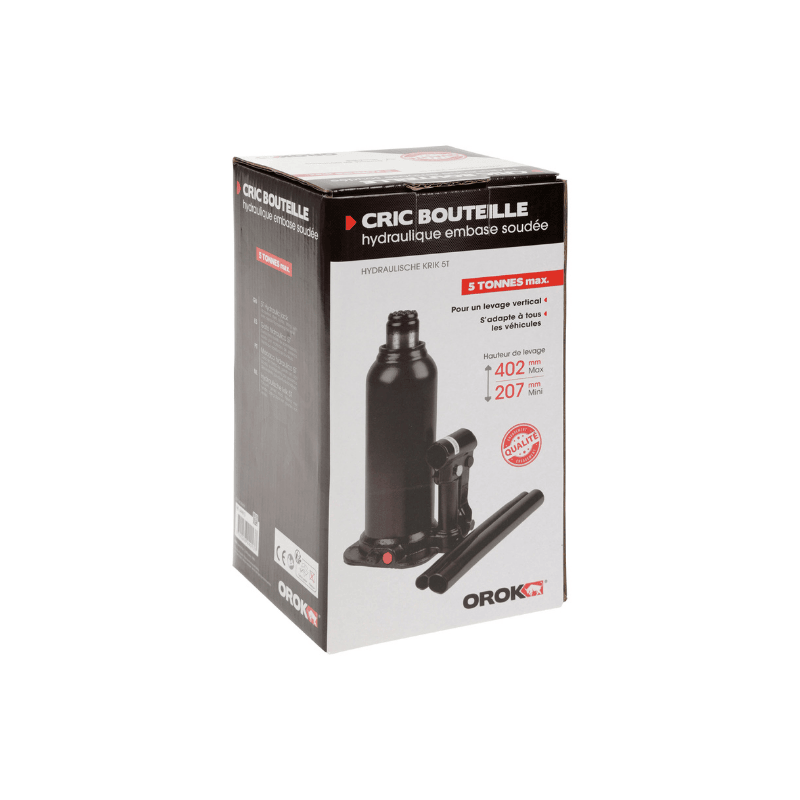 Cric bouteille embase soudée 5T