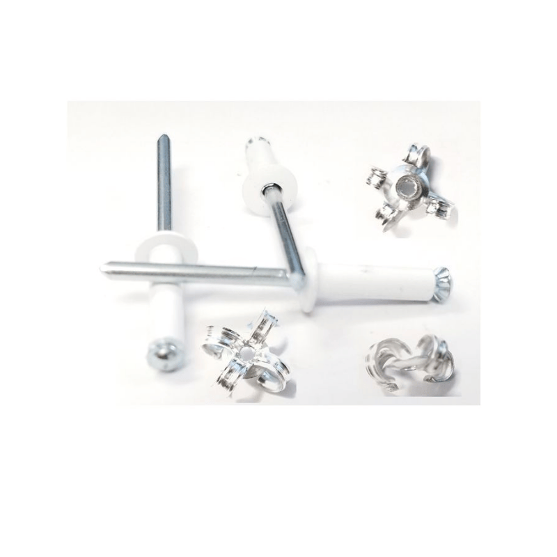 BOITE 10 Rivets éclatés TÊTE PLATE ALU BLANC 4 mm x 18,8 mm